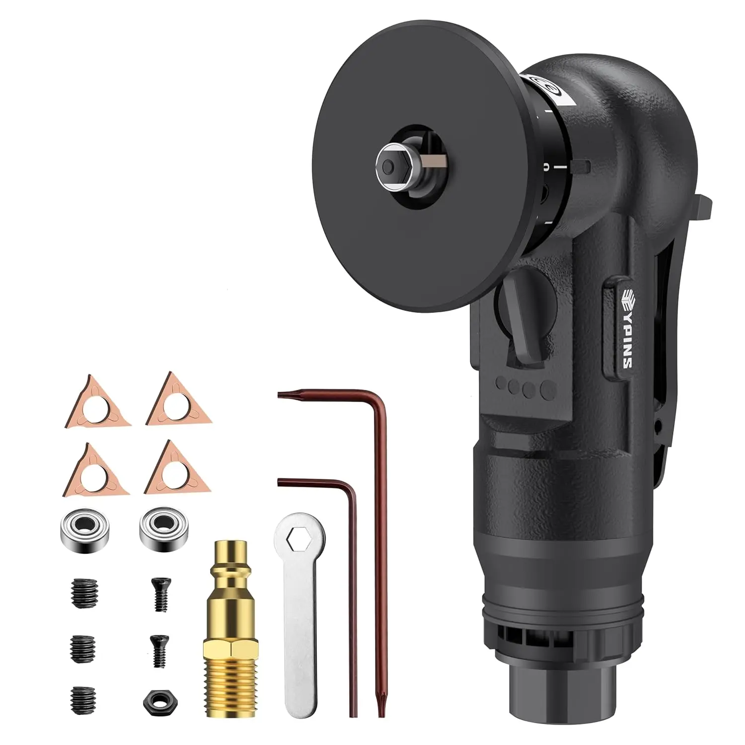 أداة شطب الهواء، آلة شطب هوائية صغيرة للخشب المعدني والصلب والنحاس والأكريليك، قوس 45 درجة، 30000 دورة في الدقيقة 1/4 بوصة #1