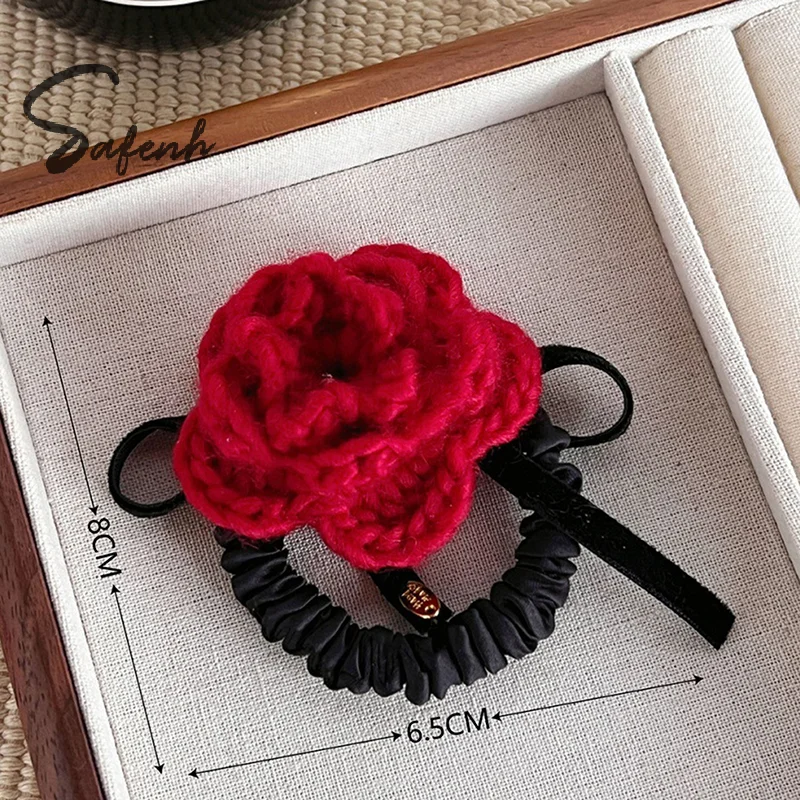 Pinza para el pelo de flor rosa elegante a la moda para mujeres y niñas, anillo con Clip para el pelo de flor 3D dulce y versátil, accesorios exquisitos para el cabello, regalos