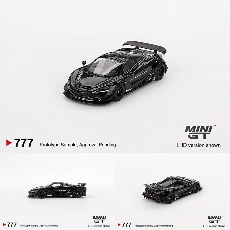 PreSale MINIGT 777 1:64 LBWK 720S LB Works Black Diecast Diorama Model Collection Toys