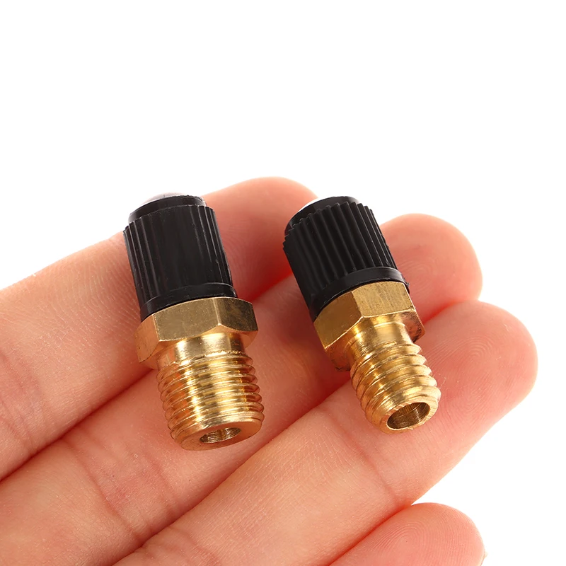 1PC Hexagonal Brass Air Compressor Tank Fill Valve with M8/M10 Threaded Core - DIY Home Improvement Accessories