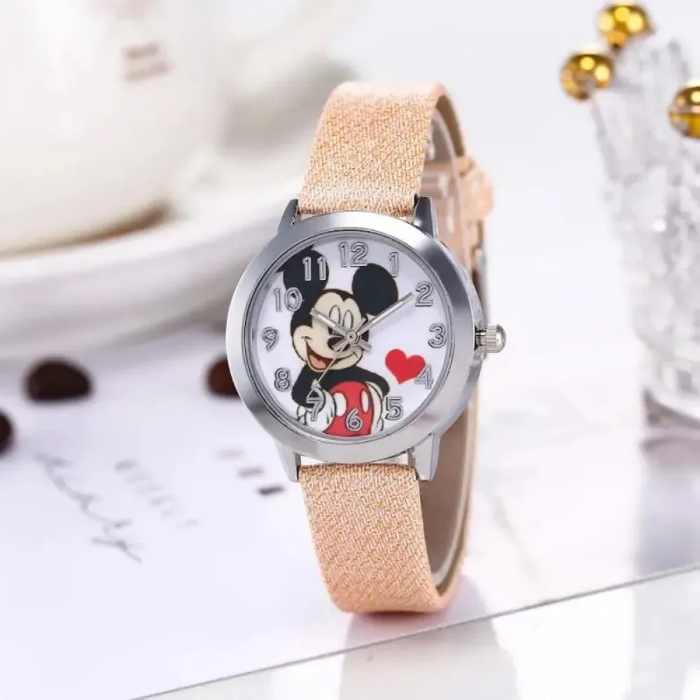 Luxe Vrouwen Horloges Cartoon Mickey Minnie Mode Quartz Horloge Vrouwen Jongens Meisjes Horloge Kids Horloge Klok Relogio Feminino