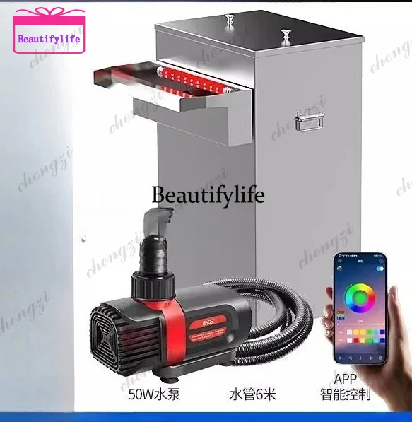 

A55 vertical outdoor fish pond filter waterfall oxygenated water circulation system turnover box