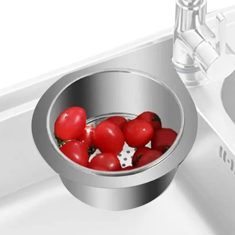 Stainless Steel Swan Sink Strainer Basket Removable Goosehead Storage Drainage Basket Goosehead Hanging Wet Dry Drainage Racks