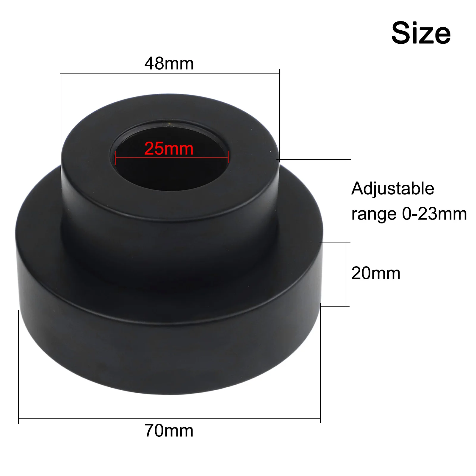 Copper Adjustable Decorative Cover for Shower Heads Featuring Retractable Design and Height Adjustment from 0mm to 23mm