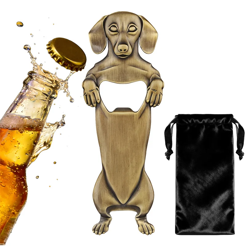 

Vintage Dachshund Dog Bottle Opener Unique Pet Lover Gift for Bar Home Wedding Party Portable Bar Tool for Camping Picnic