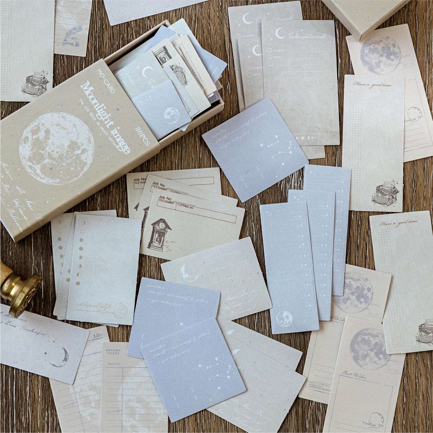 30 ورقة ملصقات مذكرة عتيقة مادة ورق الكرافت DIY بها بنفسك سكرابوكينغ غير المرغوب فيه مجلة لاصقة تزيين القرطاسية #4