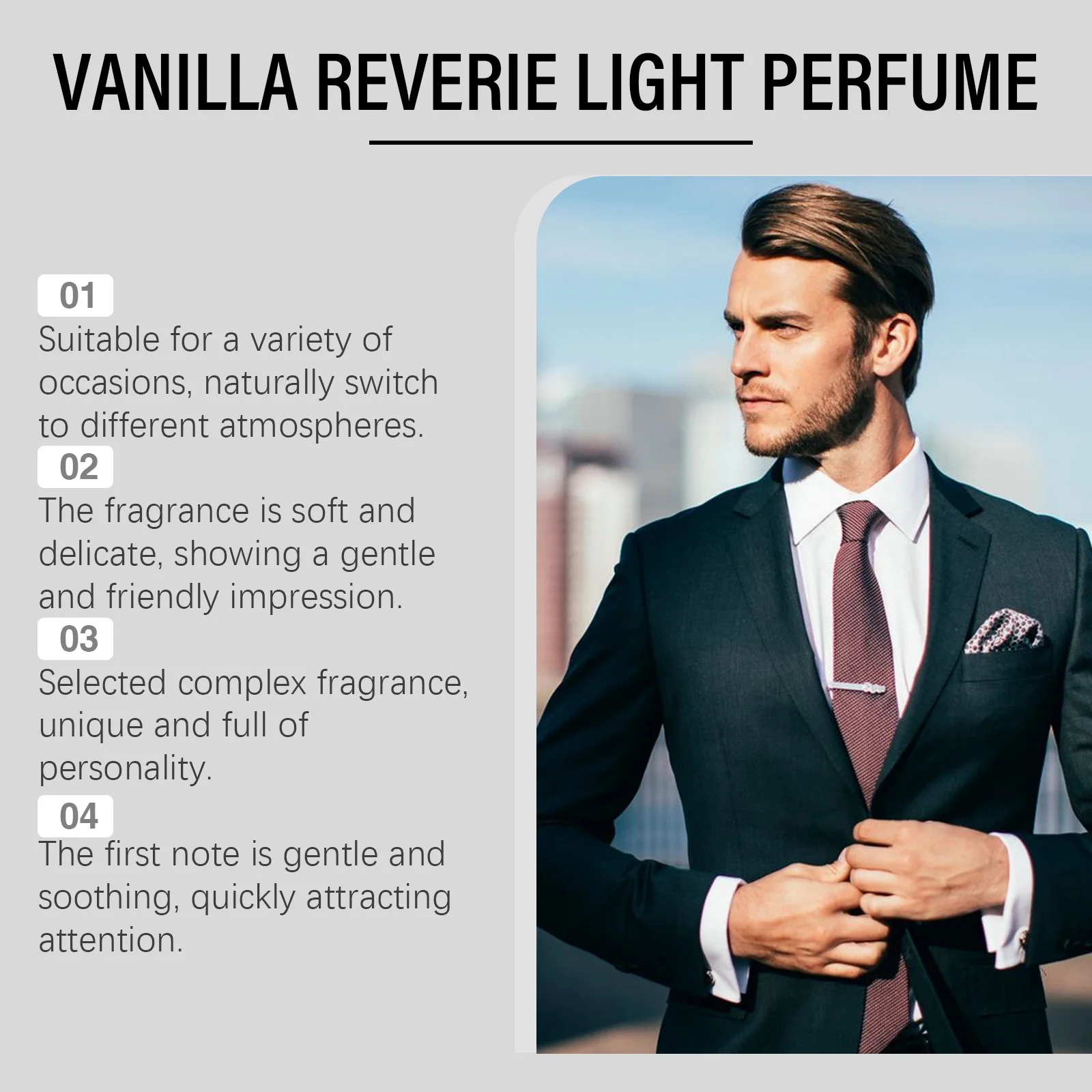 Amor-Hypnose-Parfüm, Original-Pheromon, verbesserte Düfte, Vanilla Reverie, langanhaltender Gentleman-Parfümduft, frisch