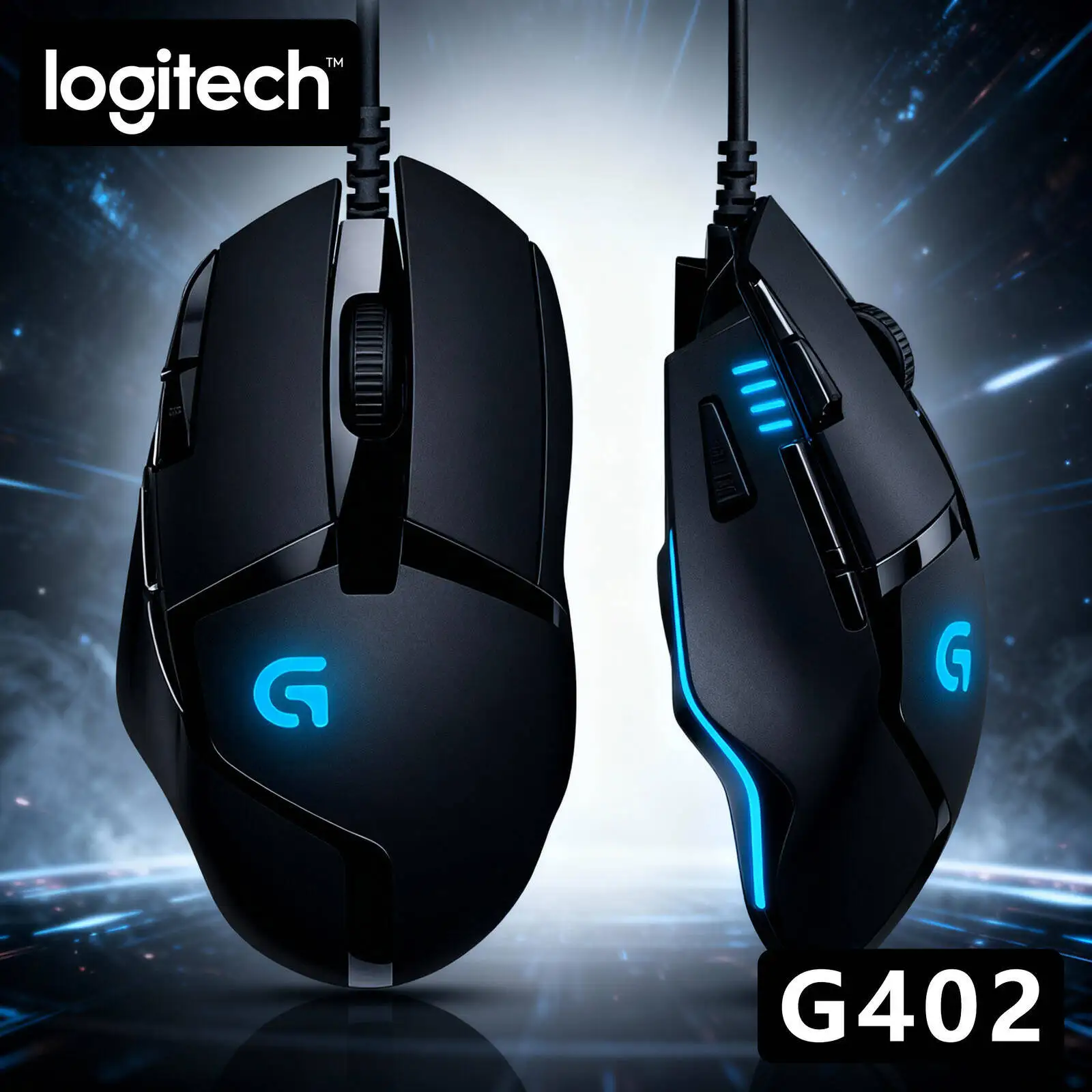 

Игровая мышь Logitech G402 Hyperion Fury, 8 кнопок, 32-битный процессор, 500+ IPS, 4000 DPI, с противоскользящим покрытием, для ПК и ноутбуков