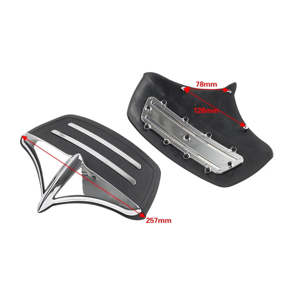 1Pair Motorcycle Rear Mud Guard Flaps Decoration Metal For Harley Tri Glide Ultra Classic FLHTCUTG 2011-2023