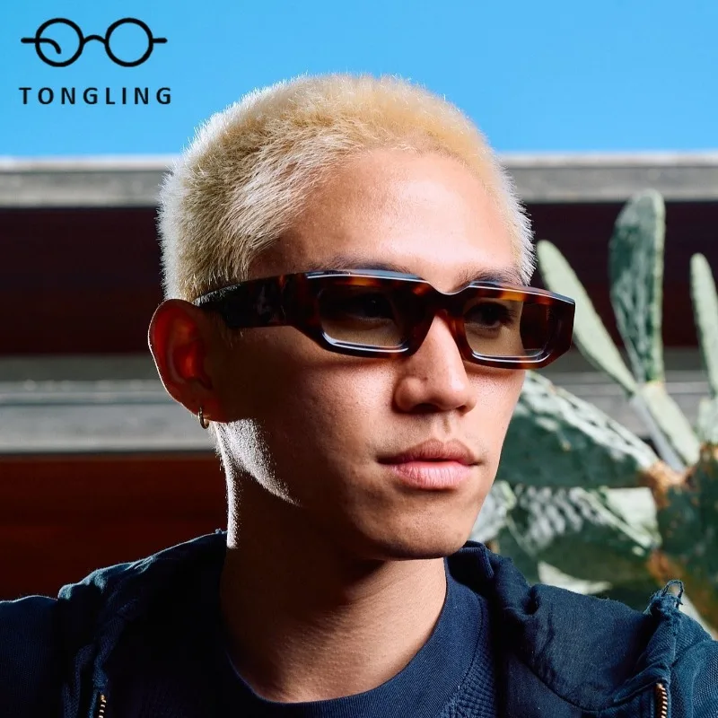 نظارات شمسية عصرية جديدة لعام 2025 للرجال مصنوعة يدويًا من خلات سميكة عالية الجودة مربعة الشكل للاستخدام الخارجي واقية من الأشعة فوق البنفسجية
