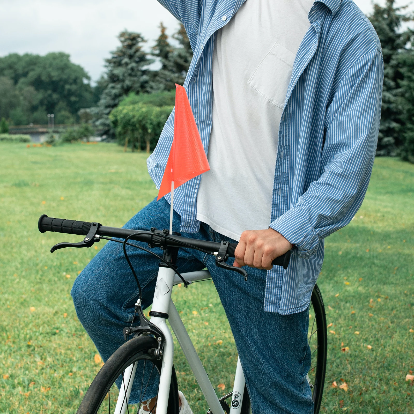 

2Pcs Flagpoles Streamers Wear resistant Lightweight Compact Safety Flags Accessories Vehicle Wear Resistant Safety Flag
