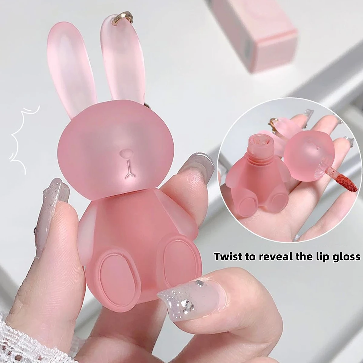 Gege Bear Rabbit Velvet Matte Lip Glaze Schattige Bear Verpakking Fluweel Matte Make-up Effect Langdurige kleur zonder last