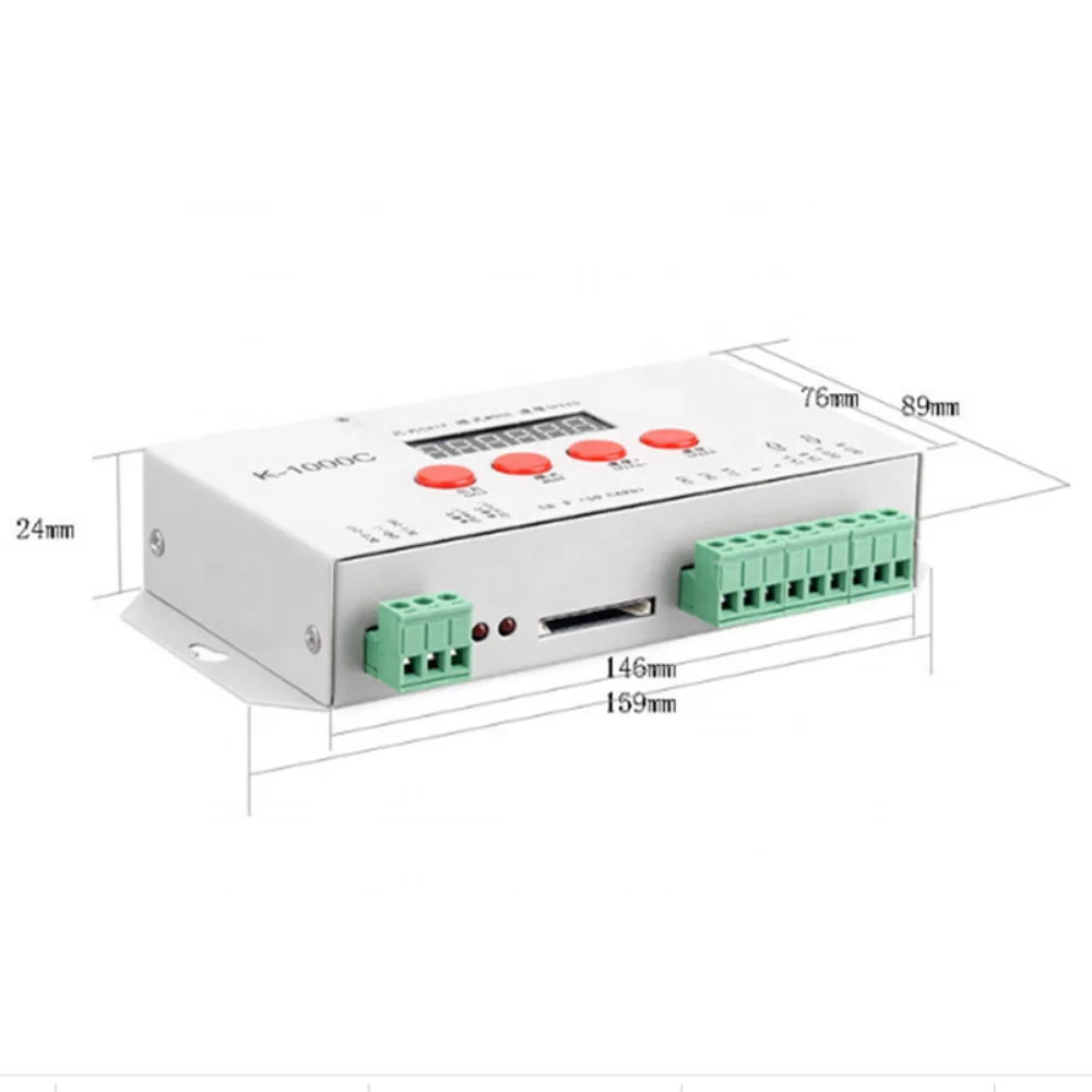 Phantom sd karten controller K-1000C led programmier barer controller dmx512 voll farb controller für ws2811 2801 lpd8806 6803 1903