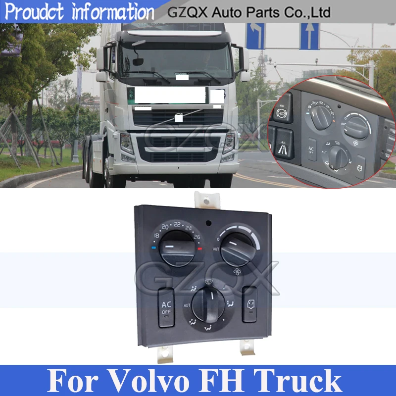 CAPQX Auto Air Condition Switch For Volvo FH FH12 FH13 Truck Air Conditioner Climate Control Button Assy 21318121