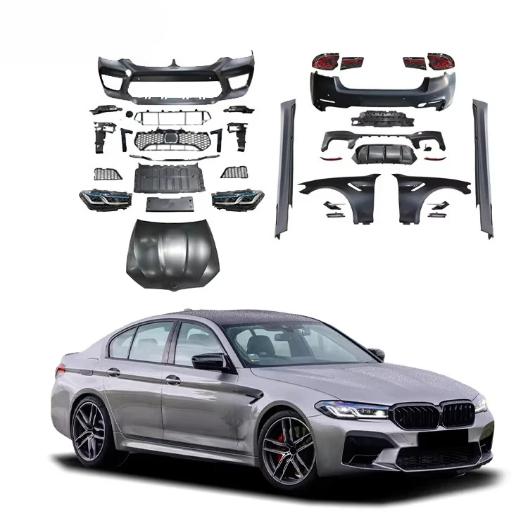 

5 Series G30 Old to New LCI M5 F90 Style Bumper Headlight Taillight Hood Body Kit G30 Body Kit