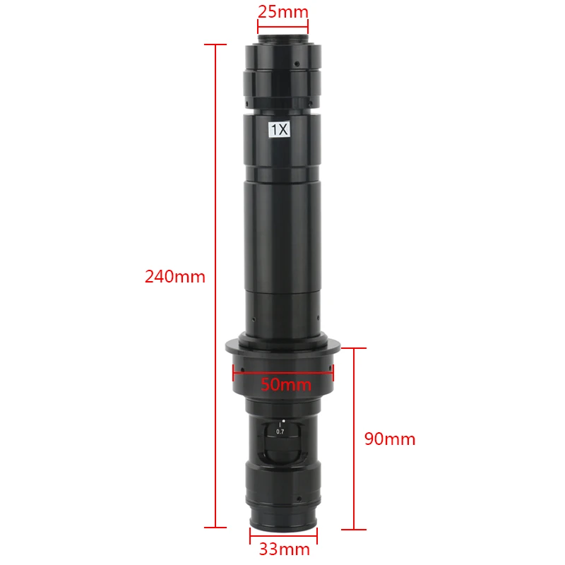 225X 450X Zoom Monocular HD 0.7X-4.5X Adjustable Industrial Phone Repair PCB Soldering Digital Microscope Camera C Mount Lens