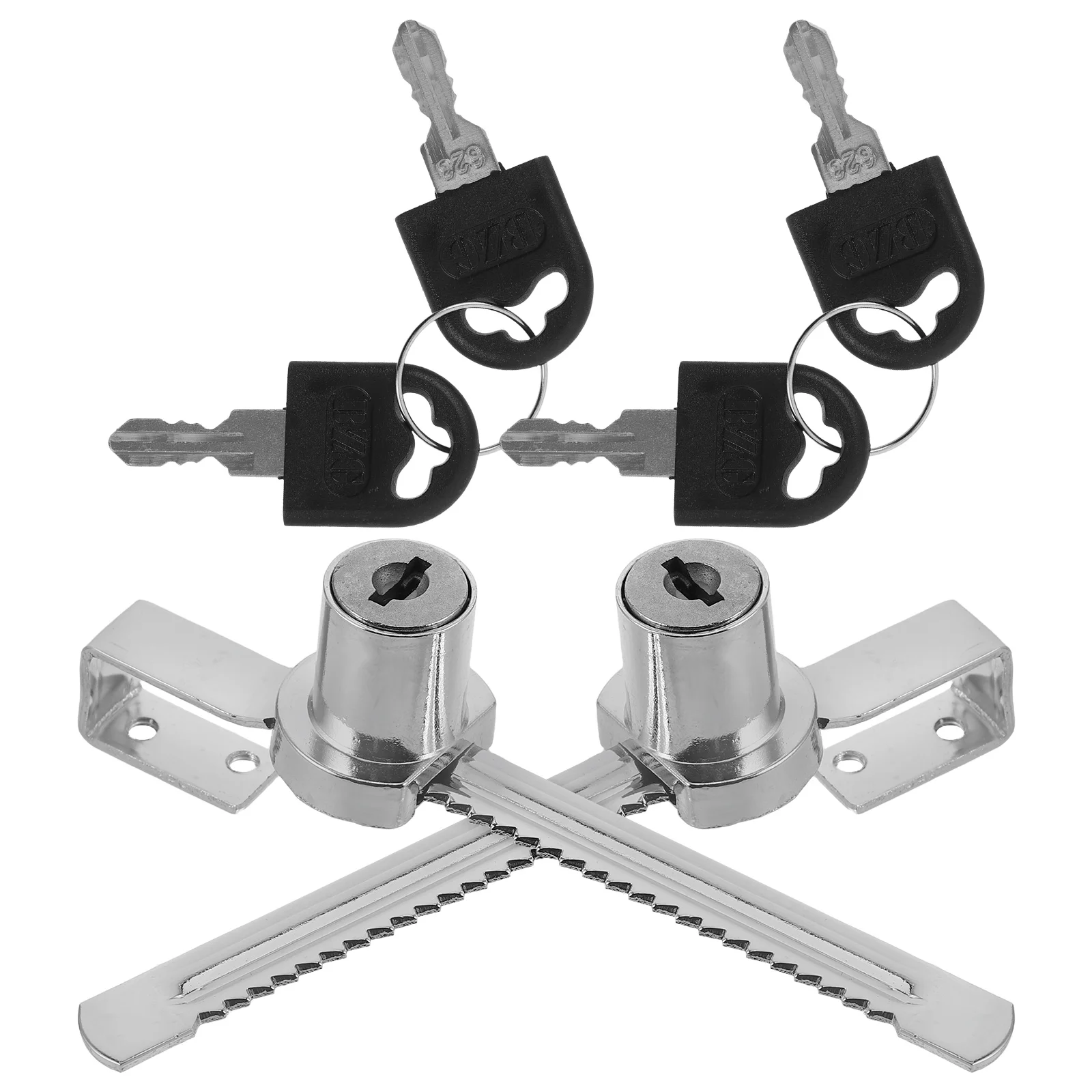 

Cabinet Door Locks 2 Sets Glass Cabinet Display Case Lock Refrigerator Lock for Cupboard Wardrobe Bookcase Cabinets Iron
