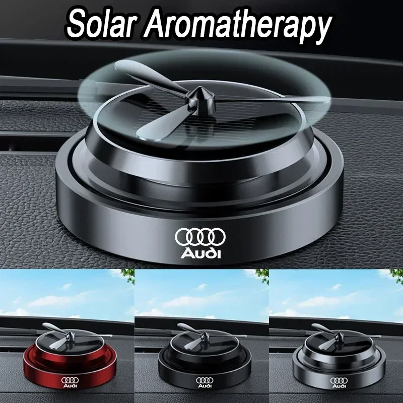 Car Solar Rotating Aromatherapy Freshener Perfume Ornament for Audi A4 A3 A5 A6 A1 A2 B5 B4 B8 B7 B6 Q3 Q2 Q5 Q7 TT S1 S3 S5