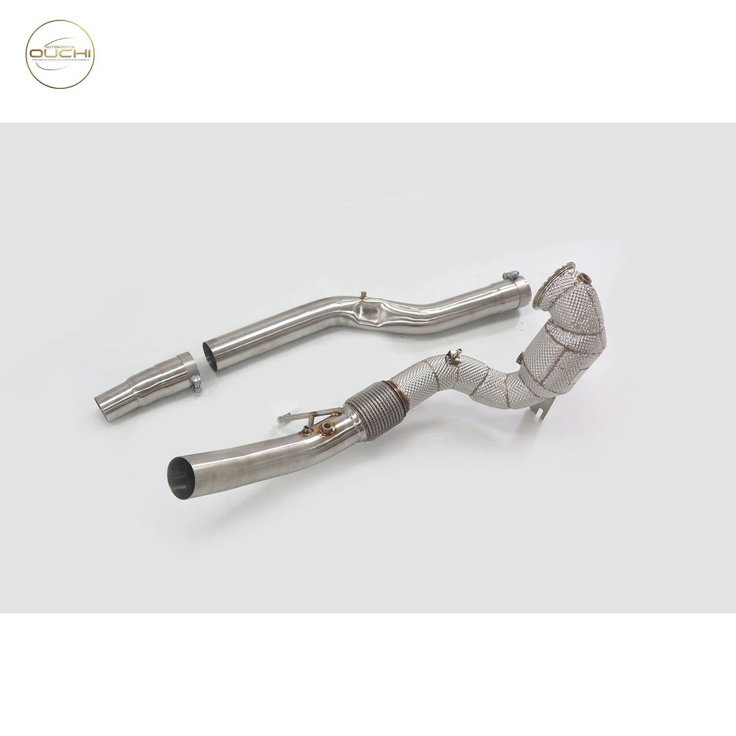 

High performance downpipe For Audi S3 8Y OUCHI with OPF Exhaust system stainless steel Auto Parts With heat shield