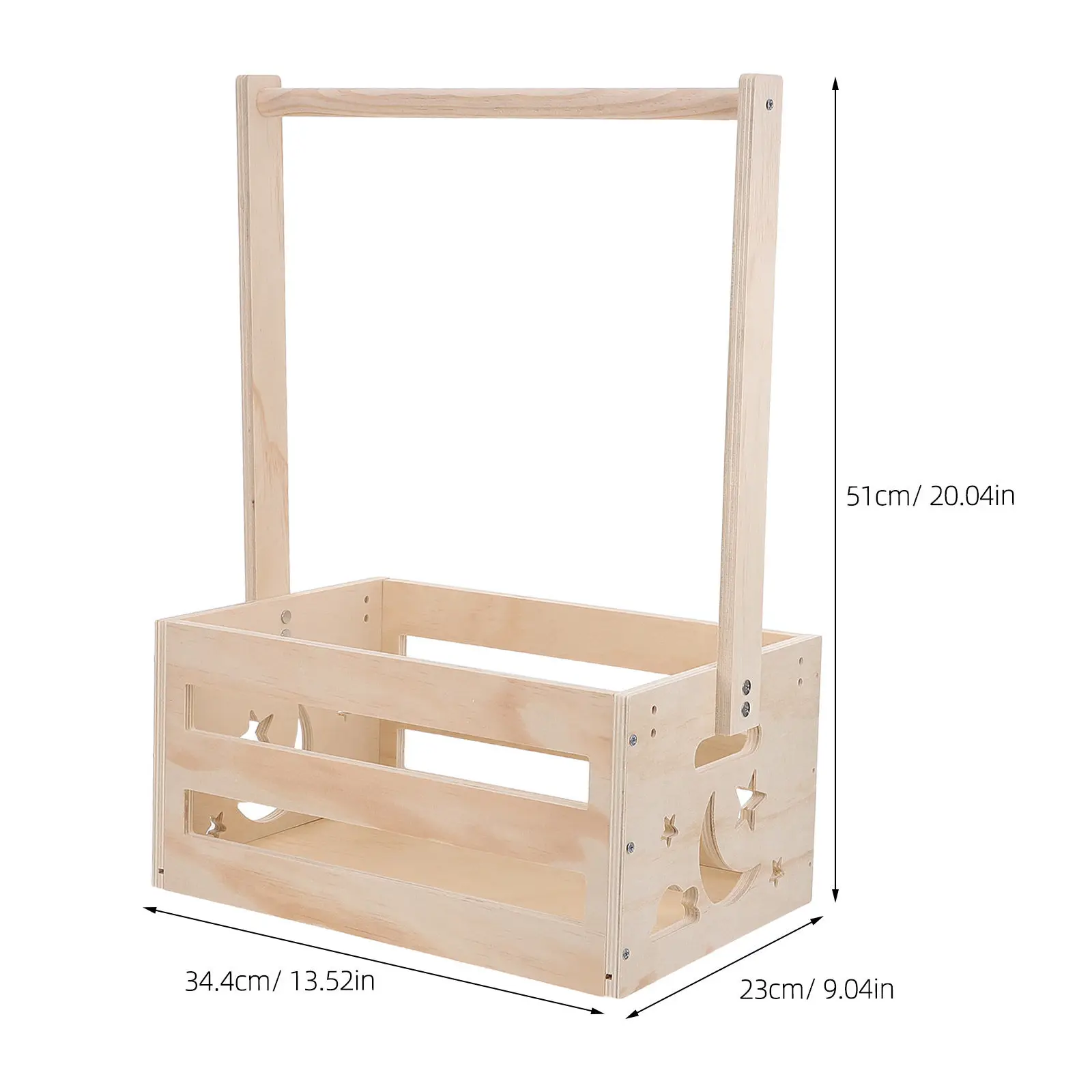 Wooden Pet Clothes Organizer Dog Closet Wardrobe Hanging Rod Storage Basket for Clothes Leashes Accessories 20x13.5x9inch Small view 6