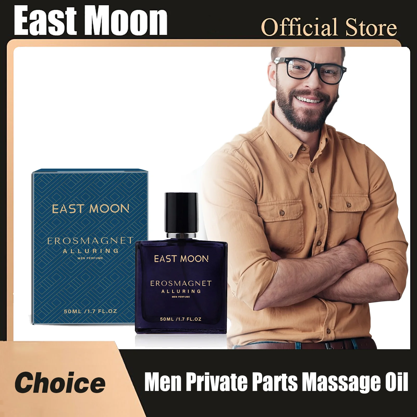 

East Moon Men Glamour Perfume Long Lasting Fragrance Plant Scent Flirting Seduction Charming Pheromone Gift Cologne Woody Parfum