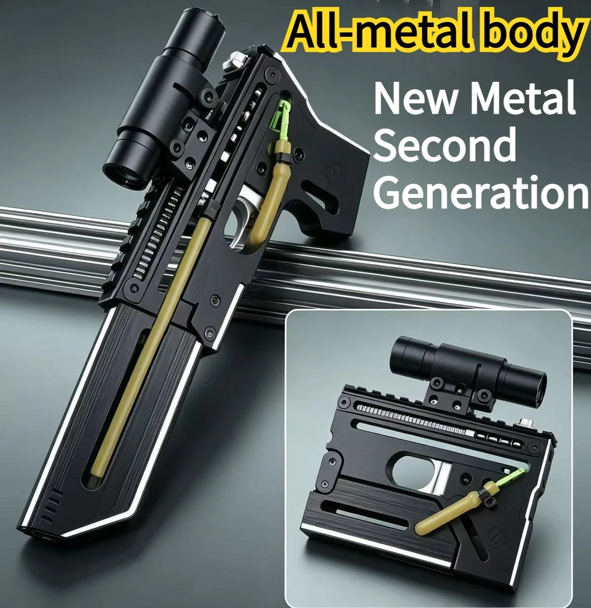 Metal Material Foldable Continuous Precision Rapid Shooting Outdoor Pocket Decompression Rubber Band Shooting Tool