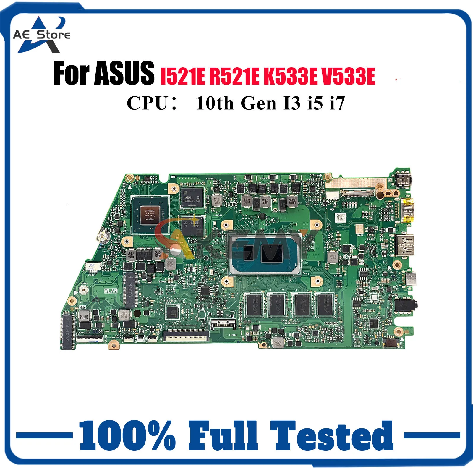 

X521EQ Материнская плата для ноутбука ASUS X521E R521E K533E X521EQY V533E S533E X521EPY I521E X521EAY Материнская плата с 10-го поколения I3 i5 i7