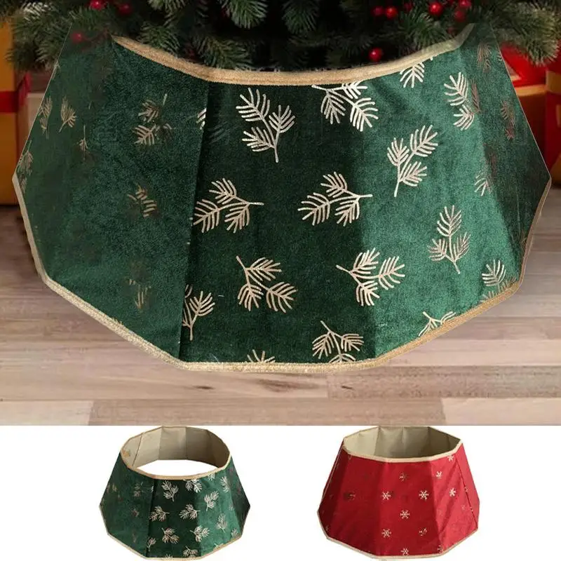 Tree Skirt Collar Christmas Tree Base Cover Skirt Collar Comfortable Foldable Tree Ring Christmas Decorations For Living Room