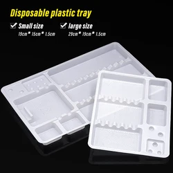 Plateau d'instruments dentaires jetables, 5 pièces, en plastique, outils chirurgicaux de dentisterie, support de plateau lavable, outil de consommable de placement Oral