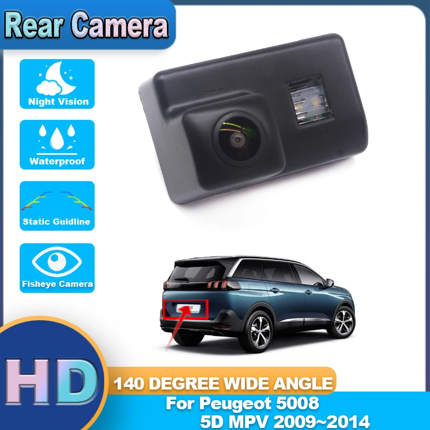 

Waterproof High quality RCA Car Rear View Rearview Camera Parking Back AUTO HD CCD CAM For Peugeot 5008 5D MPV 2009~2013 2014