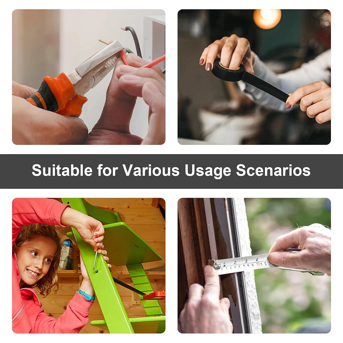 Set di strumenti da 8/9/12/13 pezzi Kit di attrezzi manuali per tenere la casa generale con custodia in plastica per cassetta degli attrezzi utilizzata per riparazioni auto e riparazioni domestiche