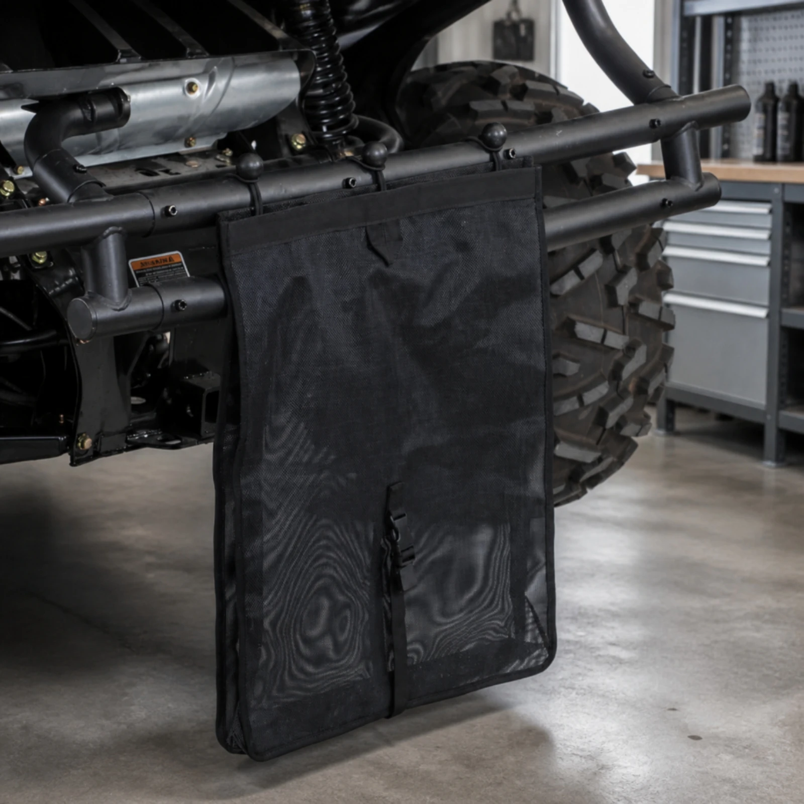 Gear Bag Quick-Release UTV Roll Cage Bag with Adjustable Straps Hanging Vehicle Organizer with Mesh Panels Long-Lasting Easy
