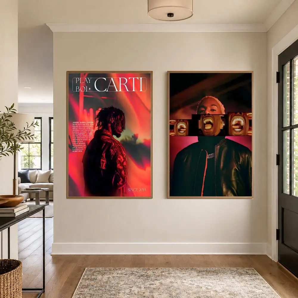 Singer P-Playboi Carti Poster Graphic Wall Art Poster HD Waterproof PP Paper Print for Bedroom Living Room Office Decor Gift