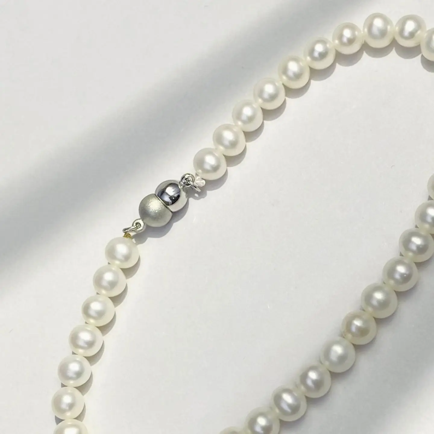 Wholesale DIY S925 Sterling Silver Magnetic Clasp Necklace Bracelet Clasp Hook Accessories for 5-8mm Pearls 5pcs/lot