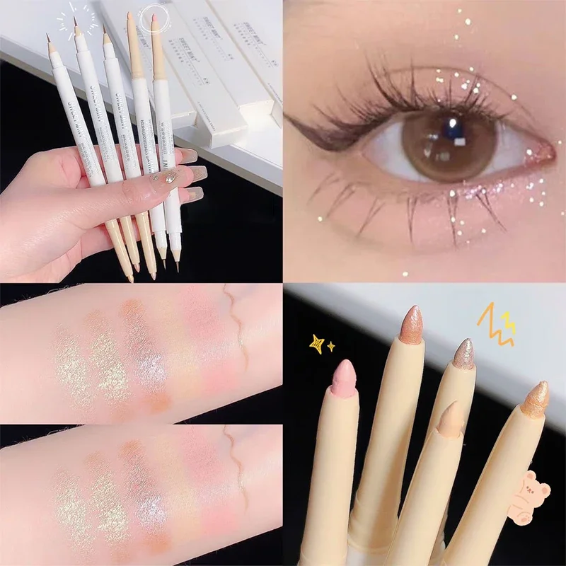 Glitter Diamond Eyeliner Potlood Markeerstift Glitter Oogschaduw Liggende Zijderups Pen Make-up Schoonheid Vrouwelijke Cosmetische Koreaanse Make-up