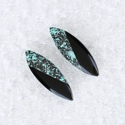 Natural Stone African Turquoise Obsidian Gemstone Earring Bead 30x10x5mm 4g Semiprecious Jewelry Earrings Accessories For Women