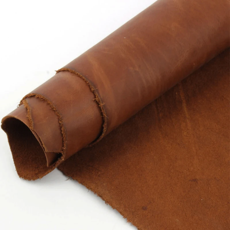 1.2mm  Natural Cow Skin Leather Crazy Horse Leather Color Genuine Leather for Diy Leather Craft for Belt Wallet Bag