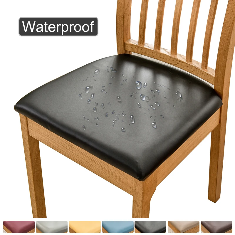 Funda de cojín de tela impermeable para silla, cubierta elástica cómoda sin respaldo para comedor, Hotel y sala de estar