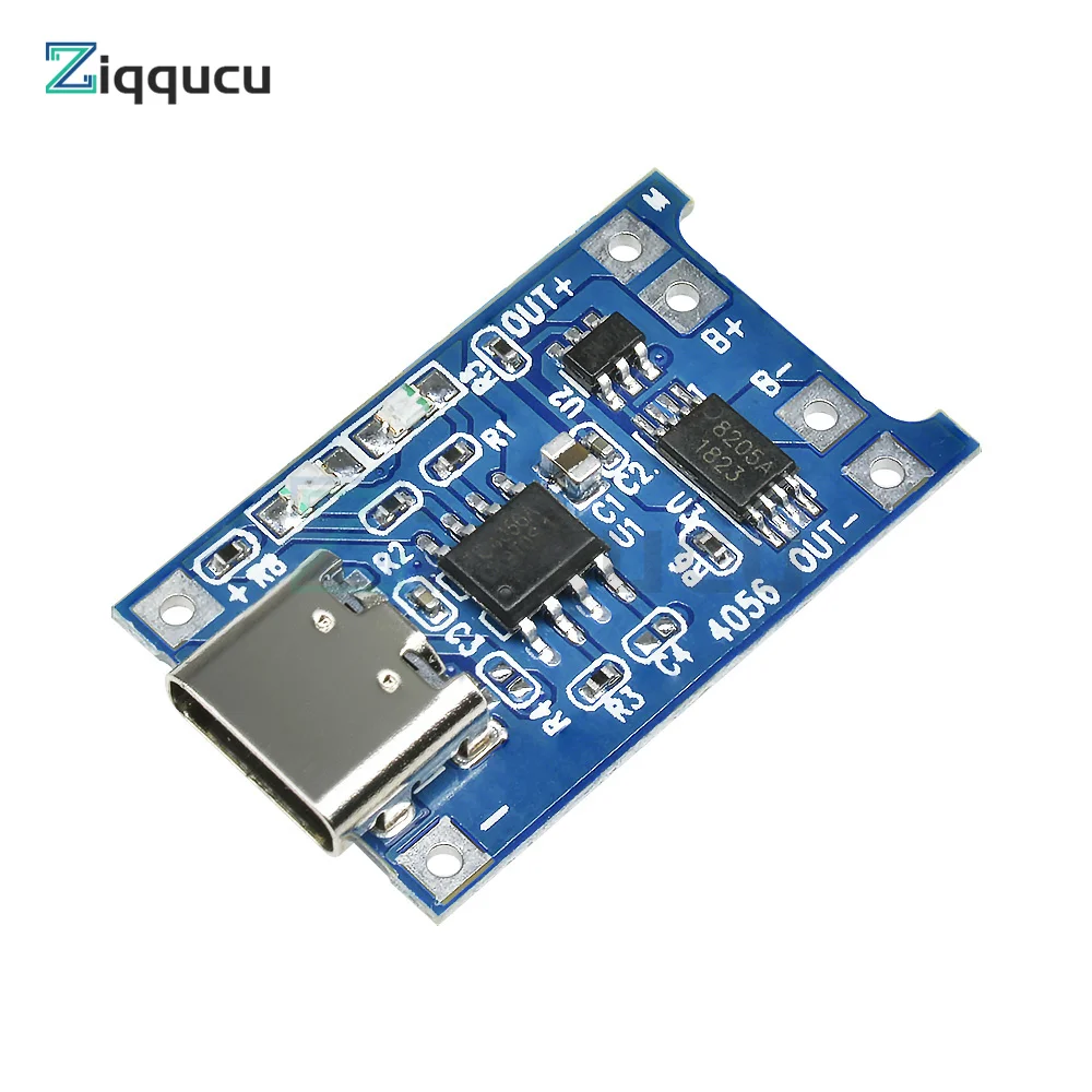 1-10pcs Type-c Micro USB 5V 1A 18650 TP4056 Lithium Battery Charger Module Charging Board With Protection Dual Functions TP4056
