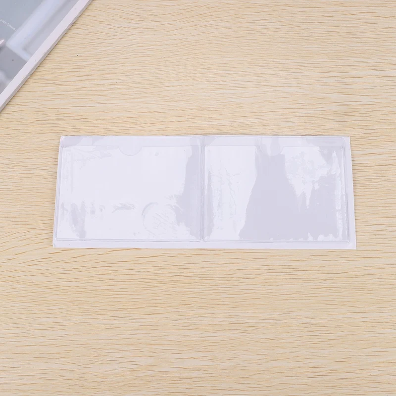 60 Pack 3.5 X 4.7 Inches Self-Adhesive Label Holder Card Pockets Label Holder Clear Plastic Library Card Holder