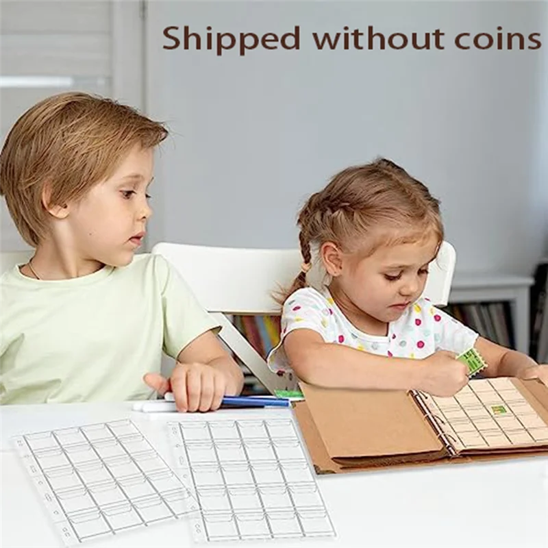 A42Z-10 Pocket Coin Collecting Pages With 9 Holes For Coin Album Collecting Sleeves For Most Coin Stamp Etc