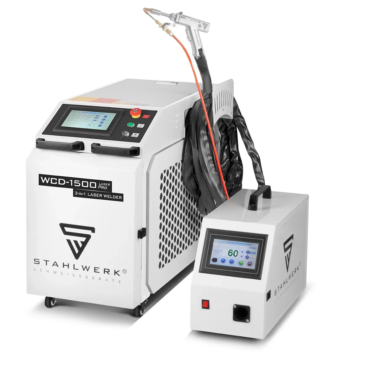 Stahlwerk 2000W fiber laser welding machine water cooler use Super laser torch 4in1 can cut, weld, clean and rust remove