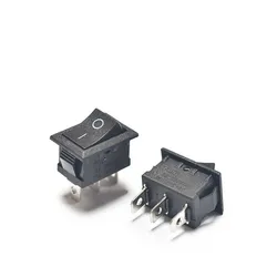 10PCS Red Rocker Mini Boat Switch ON-ON 3 Pin SPDT10A/125V6A/250V Press Button Snap for Car Auto Boat and Household Appliances