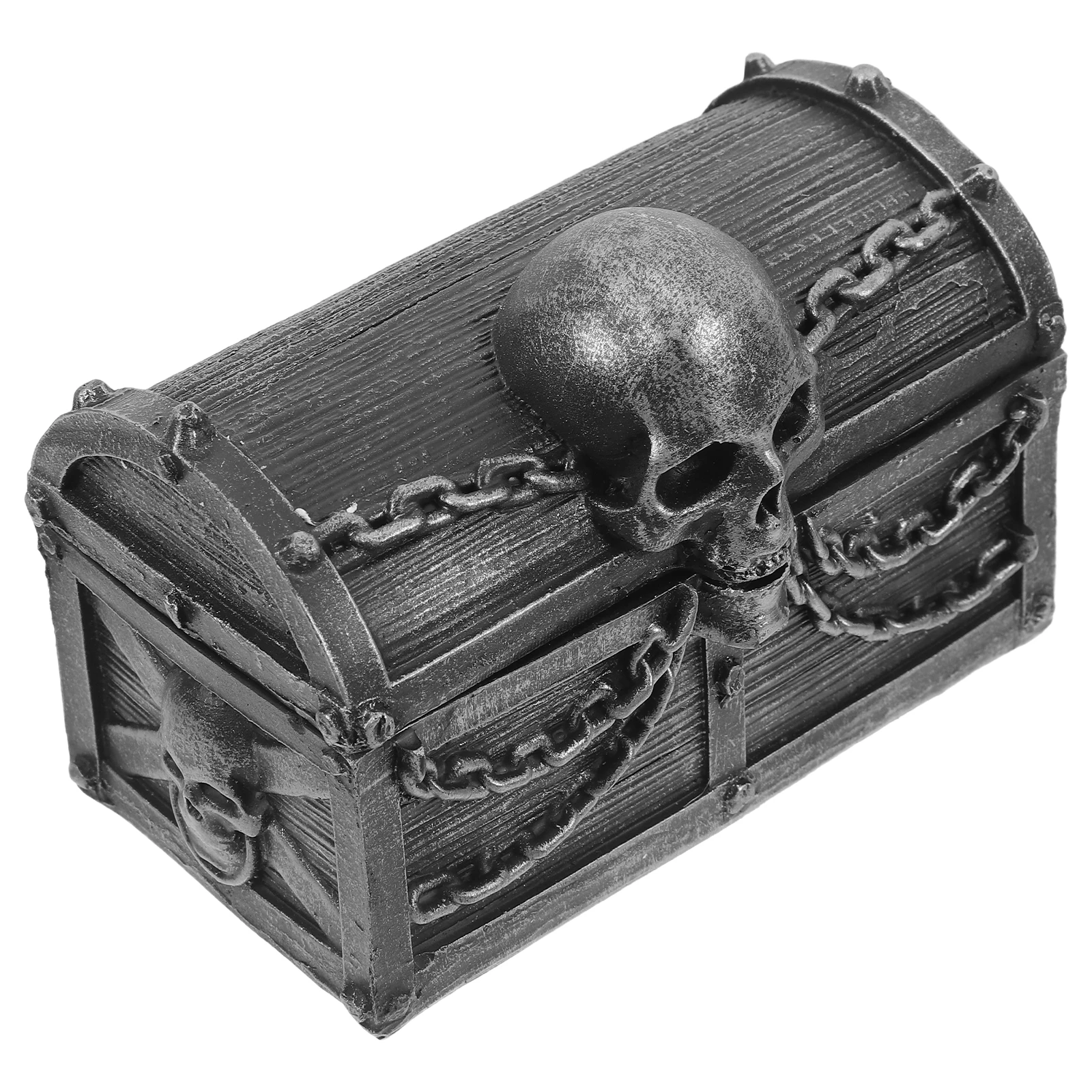 

Skull Treasure Jewelry Multifunctional Resin Storage Organizer Halloween Desktop Decoration Keepsake Small Items Decorative
