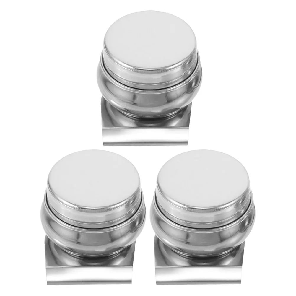 

3pcs Stainless Steel Paint 4.5X4.5X2.5Cm Large Mouth Single Dipper For Oil Painting Brush Rinser Wash Pot Artist Palette