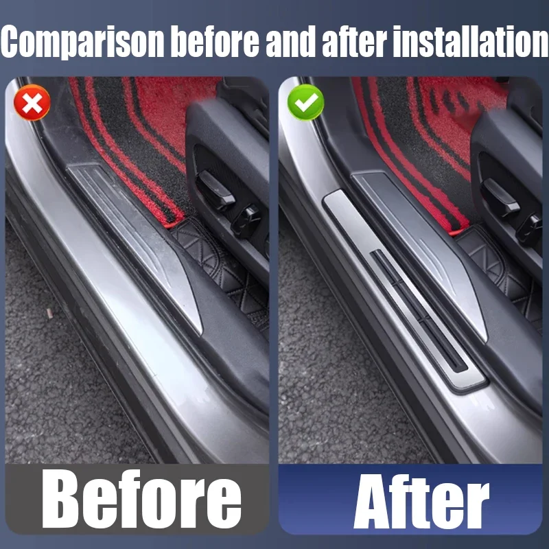 For Lexus NX 200 250 260 350 350H 450H 2021-2025 car door external threshold strip anti scratch car interior modification parts