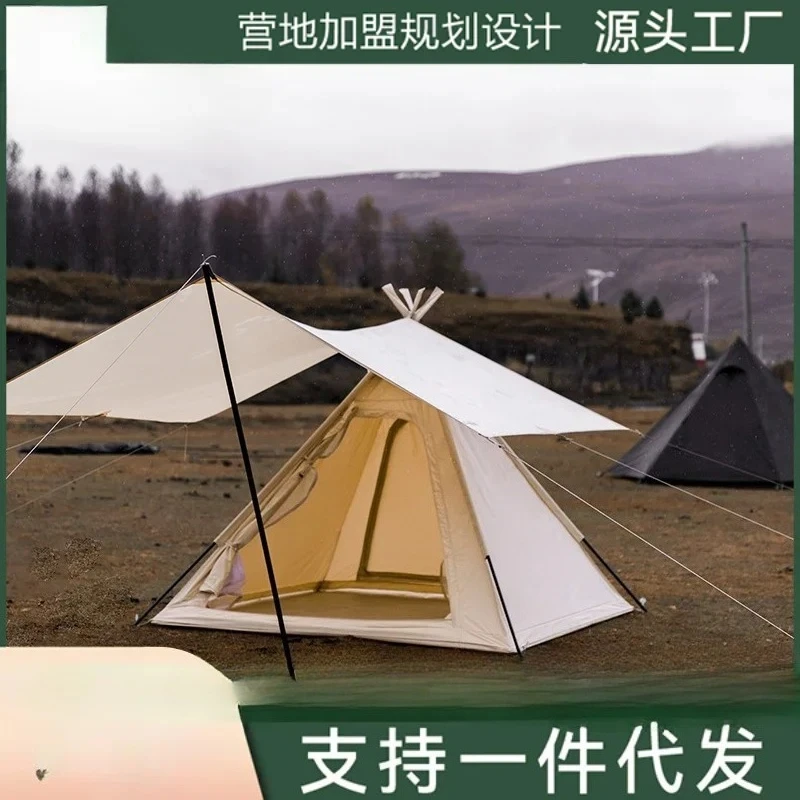Outdoor light luxury waterproof sunscreen version can be sent on behalf of tower tent ultra-light portable disassembly type