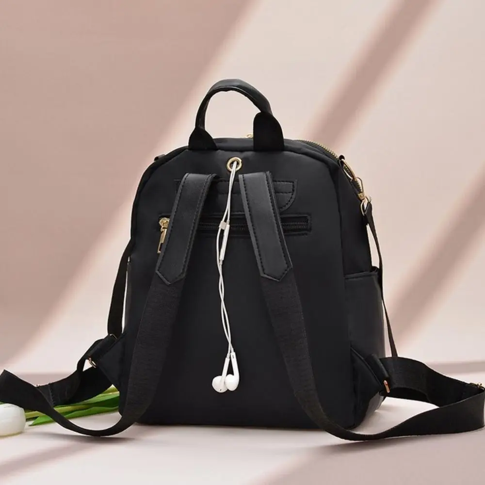 

Oxford Cloth Simple Luxury Backpack Multi-functional Solid Color Solid Color Shoulder Bag Small Pack Handbag Retro Backpack