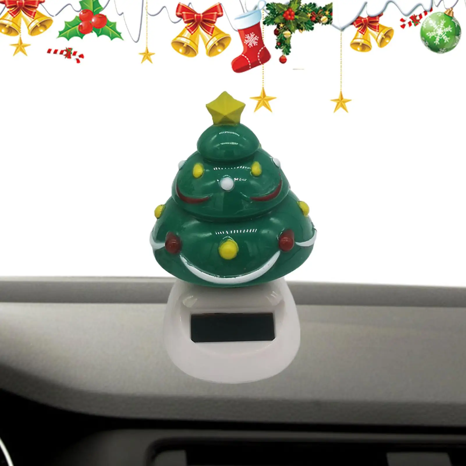Christmas Solar Powered Dancing Toy Dancing Decoration for Car Dashboard Christmas Dashboard Toy Cute Snowman Dancing Toys
