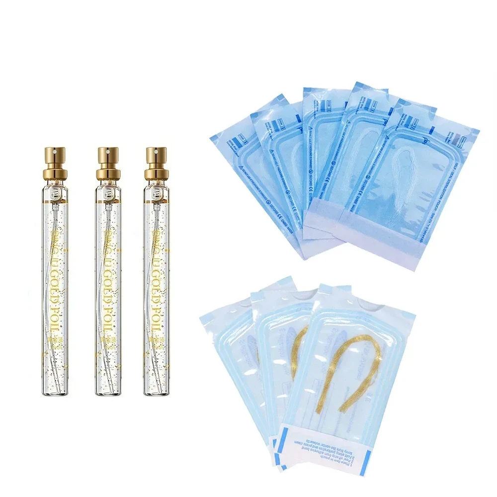 

24K Gold Face Serum Active Collagen Silk Thread Face Essence Kit Anti-Aging Smoothing Firming Moisturizing Hyaluronic Skin Care